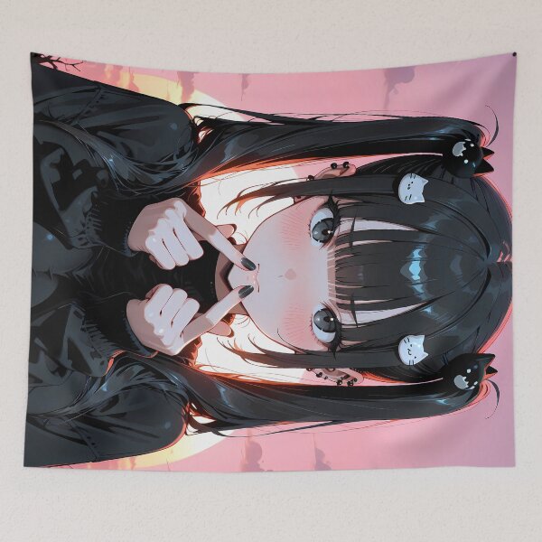 Item preview, Kawaii Anime Goth Girl Cute Dark Aesthetic Style designed and sold by BorgSpareParts.