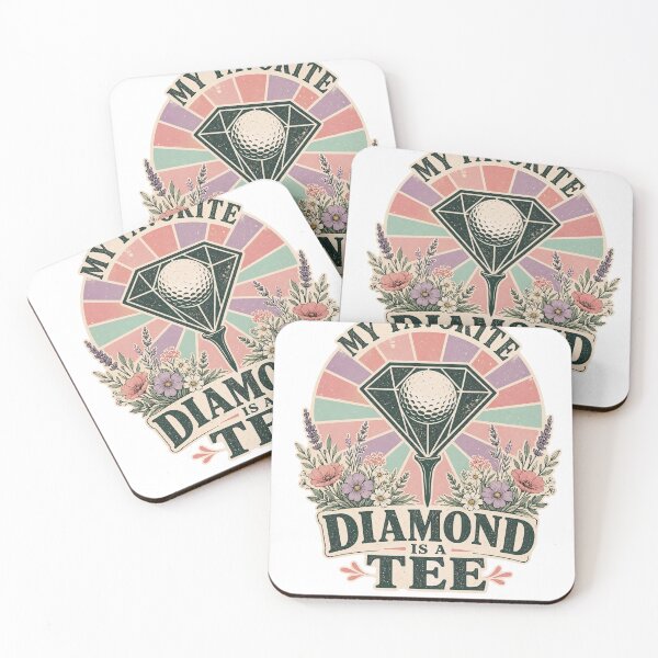 Item preview, Funny Women's Golf - my favorite diamond is a tee - Retro Pastel Golfer Aesthetic designed and sold by BelievingCreates.