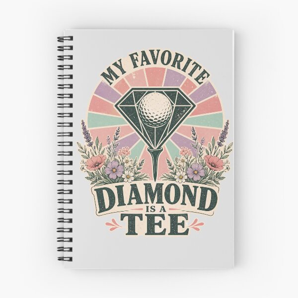 Item preview, Funny Women's Golf - my favorite diamond is a tee - Retro Pastel Golfer Aesthetic designed and sold by BelievingCreate.