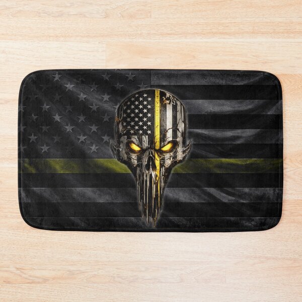 Item preview, Thin Yellow Line Dispatcher Skull American Flag Design designed and sold by artistwill.