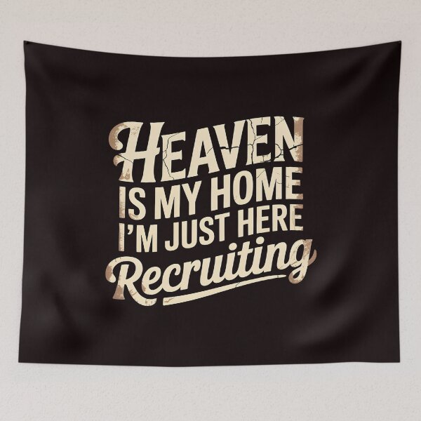 Item preview, Heaven is My Home I`m Just Here Recruiting Funny Christian – Funny Christian Shirt Spiritual Recruiting designed and sold by Redgiant87x.