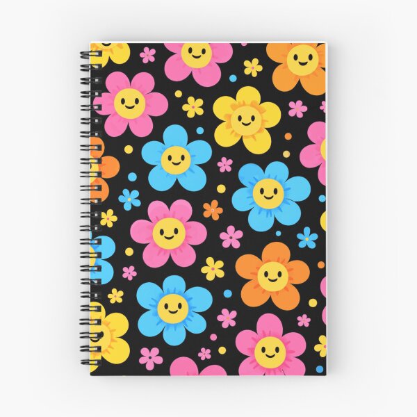 Item preview, Bright Cute Flower Pattern Smiling Kawaii Floral Design designed and sold by PunchDrop.