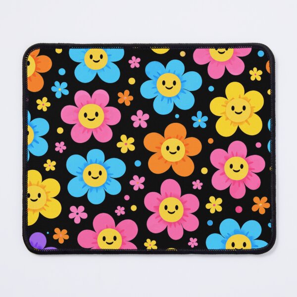 Item preview, Bright Cute Flower Pattern Smiling Kawaii Floral Design designed and sold by PunchDrop.