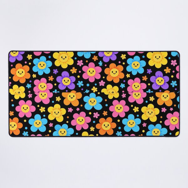 Item preview, Bright Cute Flower Pattern Smiling Kawaii Floral Design designed and sold by PunchDrop.