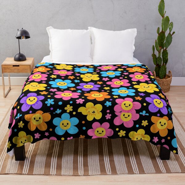 Item preview, Bright Cute Flower Pattern Smiling Kawaii Floral Design designed and sold by PunchDrop.