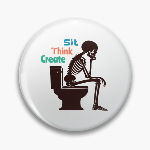 Item preview, skeleton sitting on the toilet designed and sold by burhon.