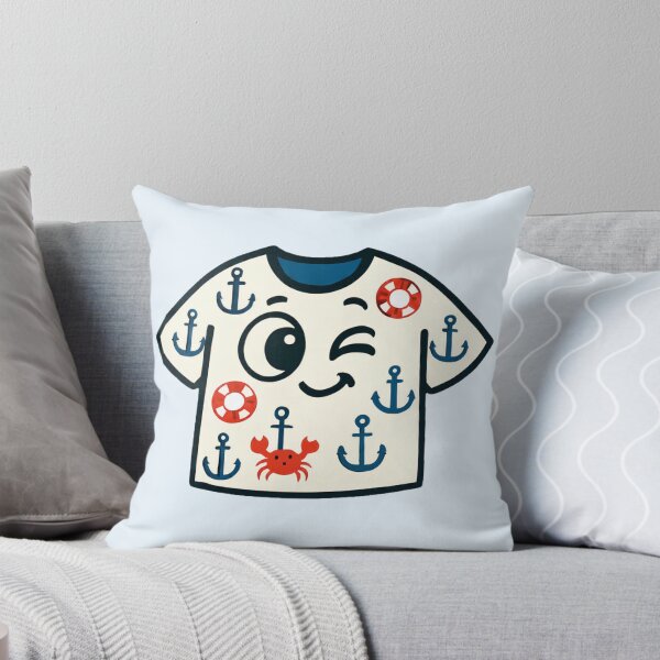 Item preview, Nautical Face Tee — Anchors, Lifebuoys & Cute Crab designed and sold by DariaCraft.