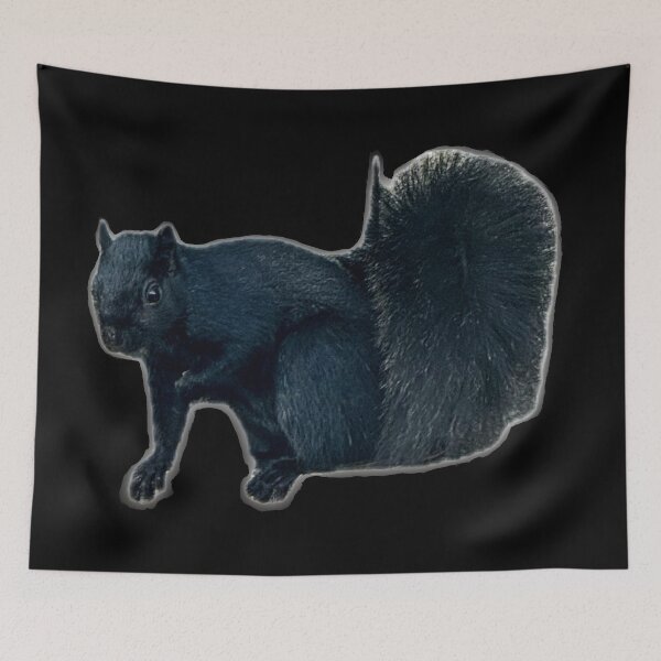 Item preview, Black Squirrel Silhouette Wildlife Sticker designed and sold by aadventures.