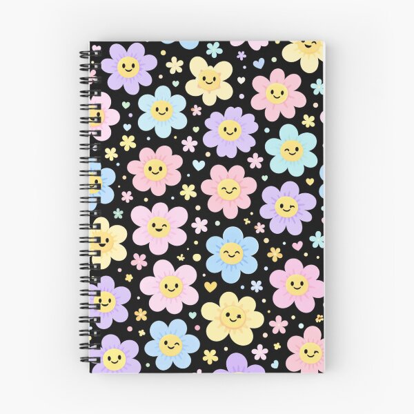 Item preview, Cute Pastel Flower Pattern Smiling Kawaii Floral Design designed and sold by PunchDrop.