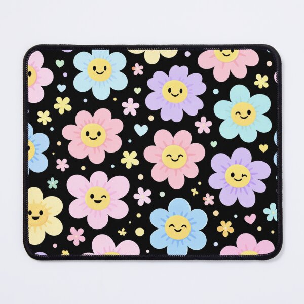 Item preview, Cute Pastel Flower Pattern Smiling Kawaii Floral Design designed and sold by PunchDrop.