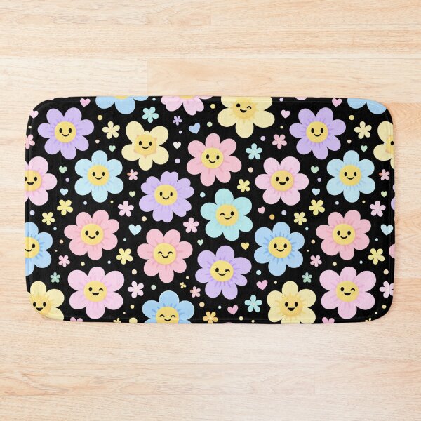 Item preview, Cute Pastel Flower Pattern Smiling Kawaii Floral Design designed and sold by PunchDrop.