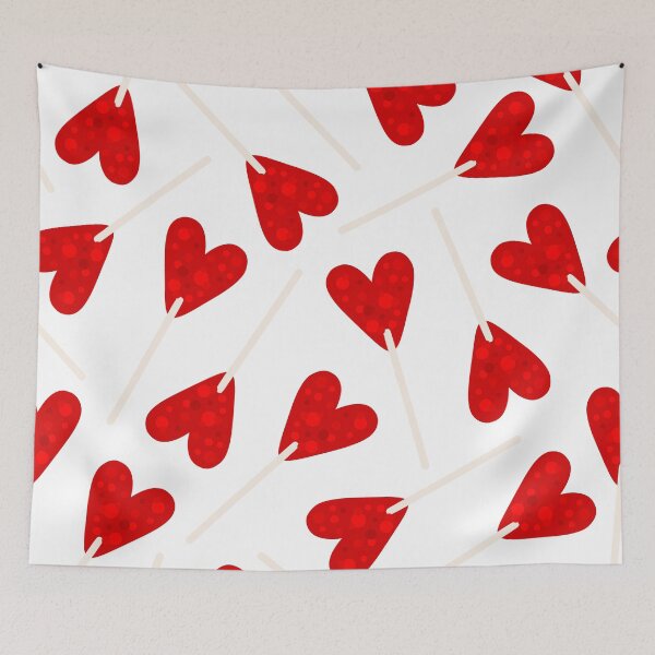 Item preview, red heart shape lollipop candy designed and sold by Gossip Rag.