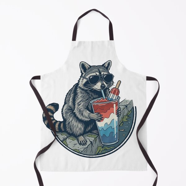 Item preview, 4th of July Raccoon Drinking Patriotic Slushie designed and sold by dianadouri.