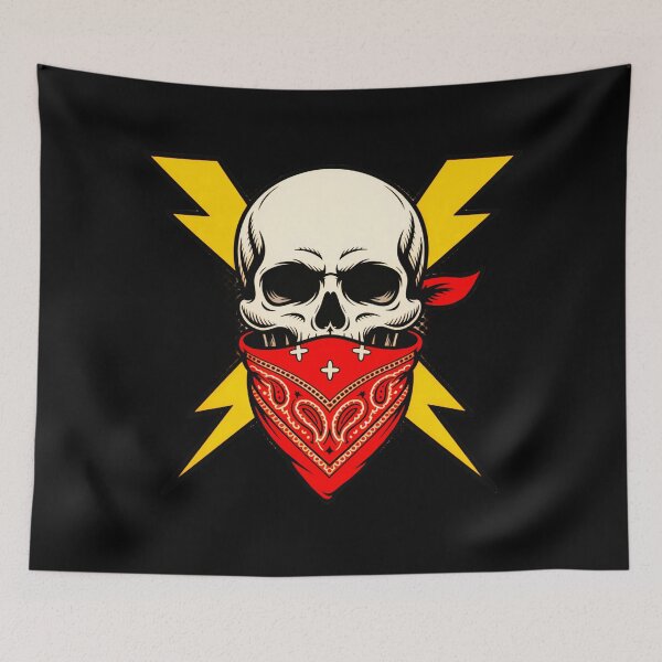Item preview, Bandana Face Skeleton Skull designed and sold by SteezeeStore.