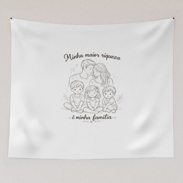 Item preview, Minha maior riqueza é minha família | My greatest wealth is my family designed and sold by MotivArtes.