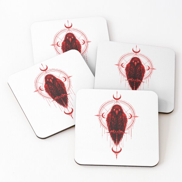 Artikelvorschau, Occult Raven Sigil Dark – Red Black Gothic Minimal Horror Design entworfen und verkauft von UnglaublichGut.