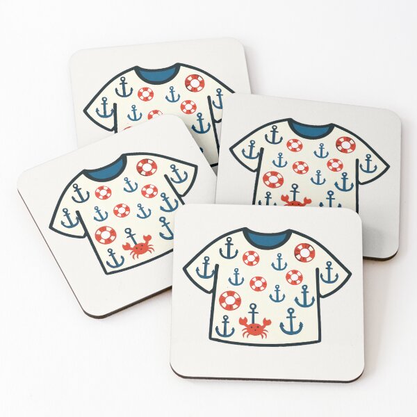 Item preview, Marine Pattern — Anchors, Lifebuoys & Red Crab designed and sold by DariaCraft.