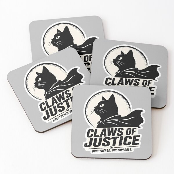 Item preview, Claws of Justice Black Cat Sticker - Unbothered Unstoppable Cat Hero/Minimalist Moggy Head Silhouette Design/Cat Lover Gift  designed and sold by Halejo68.