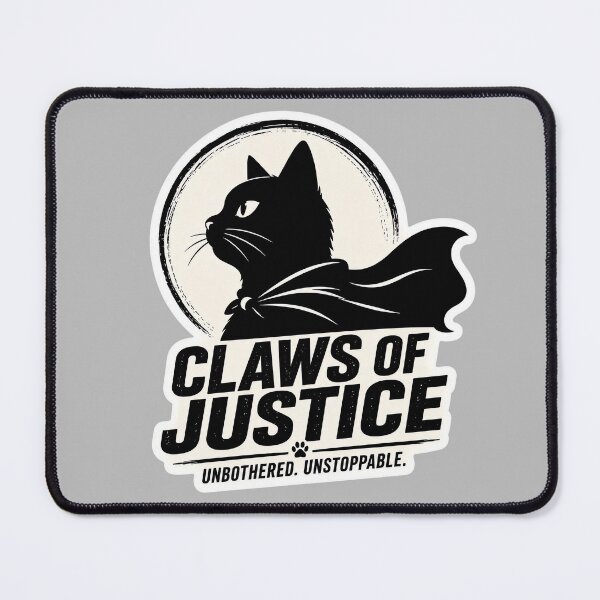 Item preview, Claws of Justice Black Cat Sticker - Unbothered Unstoppable Cat Hero/Minimalist Moggy Head Silhouette Design/Cat Lover Gift designed and sold by Halejo68.