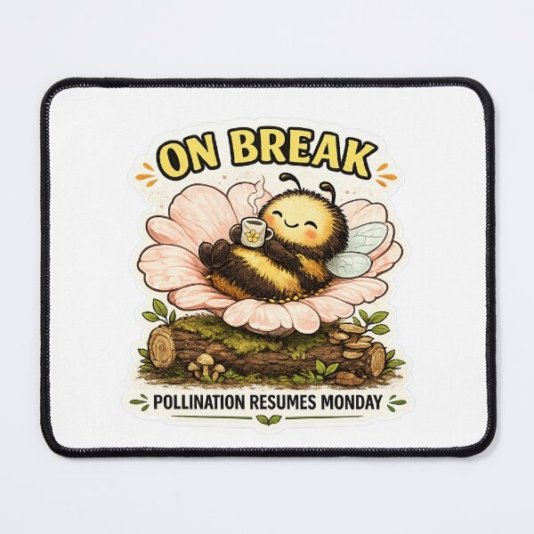 Item preview, Cute Bee On Break Funny Sticker designed and sold by Gentlestate.