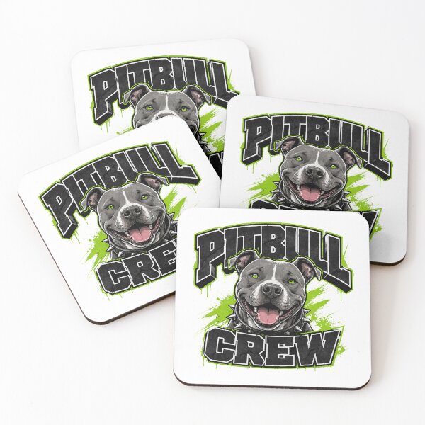 Item preview, Pitbull Crew Streetwear Shirt, Bold Graphic Pitbull Head Neon Green Dog Lover Tee designed and sold by My Pitbull Place.