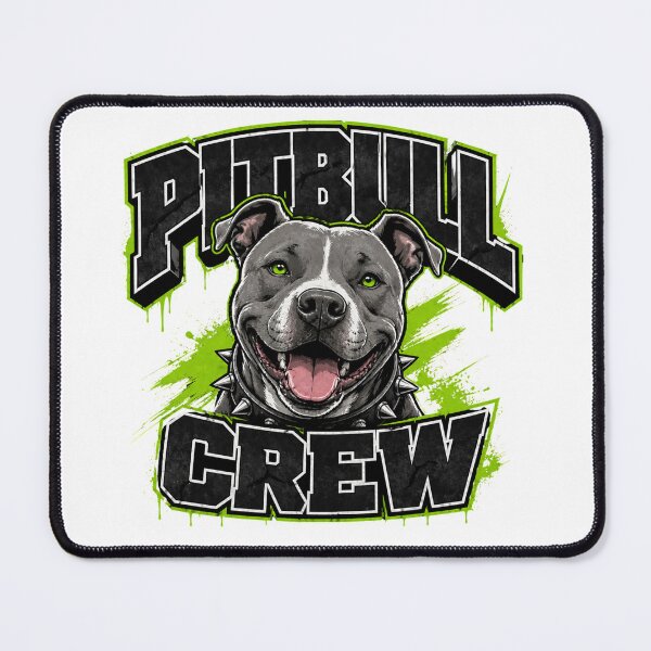 Item preview, Pitbull Crew Streetwear Shirt, Bold Graphic Pitbull Head Neon Green Dog Lover Tee designed and sold by My Pitbull Place.