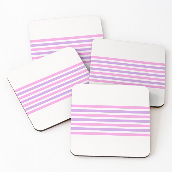 Item preview, Snow white, lavender rose & bright ube horizontal lines designed and sold by Mint + Midnight.