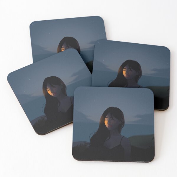 Item preview, Woman with Closed Eyes, Golden Light at Night designed and sold by Yidja.