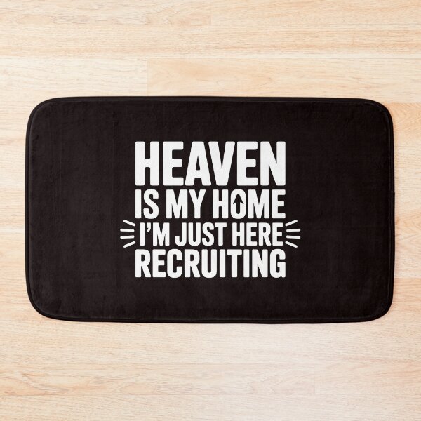 Item preview, Heaven is My Home Im Just Here Recruiting Funny Christian Tee – Religious Humor Apparel Christian Missionary Style designed and sold by Redgiant87x.