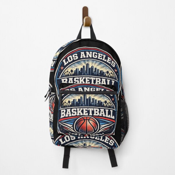 Item preview, Los Angeles Basketball Vintage Badge Shirt – Red Blue Retro Hoops Tee – LA Design designed and sold by TKOprintdesigns.