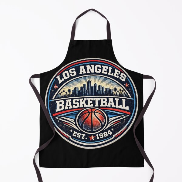 Item preview, Los Angeles Basketball Vintage Badge Shirt – Red Blue Retro Hoops Tee – LA Design designed and sold by TKOprintdesigns.
