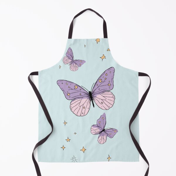 Item preview, Purple Butterfly with Golden Stars | Pastel Magical Butterfly Art | Dreamy Butterfly Illustration | Cottagecore Butterfly Print designed and sold by NeonKawaiiCo.
