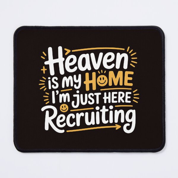 Item preview, Heaven is My Home Im Just Here Recruiting Funny Christian – Faith-Based Joke Funny Church Tee designed and sold by Redgiant87x.
