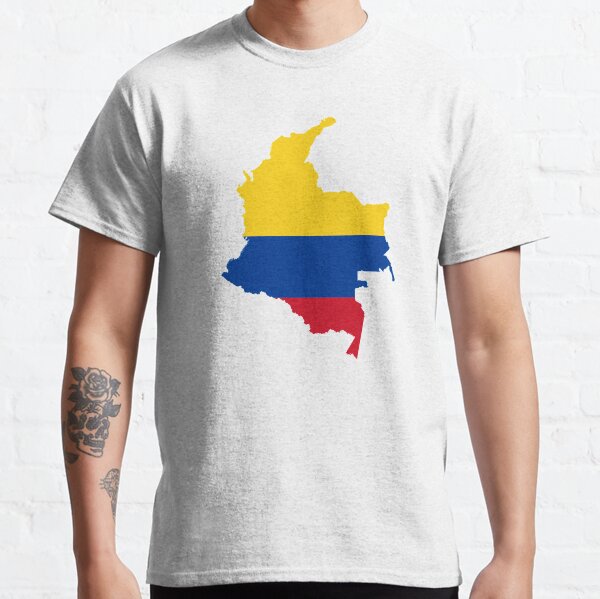 Mapa de la bandera de Colombia Camiseta clásica
