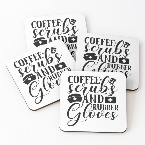Item preview, Coffee Scrubs Rubber Gloves - Funny Nurse Medical Nursing Life Gift designed and sold by FuzionRaptor.