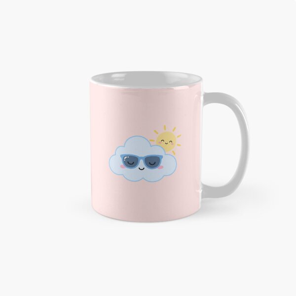 Item preview, Nube dormilona kawaii con gafas de sol | Diseño estético minimalista y bonito con tonos pastel y sol designed and sold by HOODYBUDSTYLES.