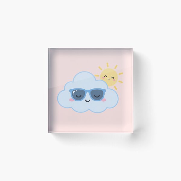 Item preview, Kawaii Sleepy Cloud with Sunglasses | Cute Pastel Sunshine Minimal Aesthetic Design designed and sold by HOODYBUDSTYLES.
