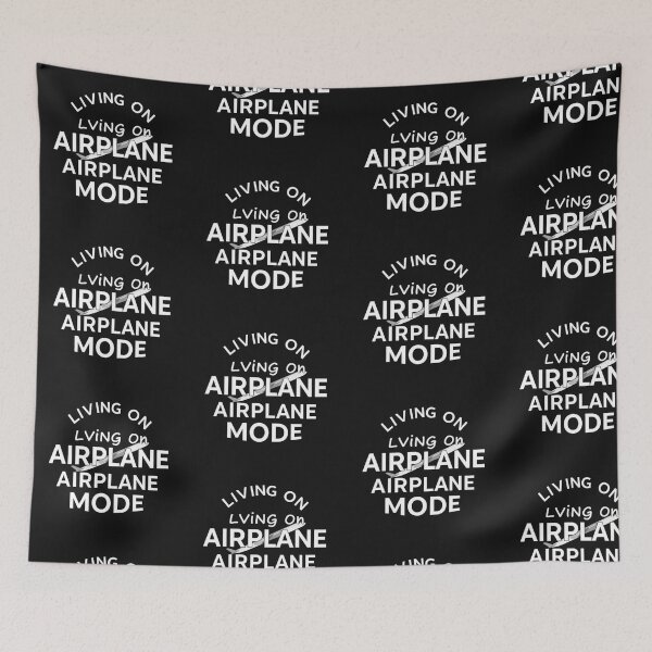 Item preview, Living On Airplane Mode Funny Introvert Quote Art designed and sold by artlife4.