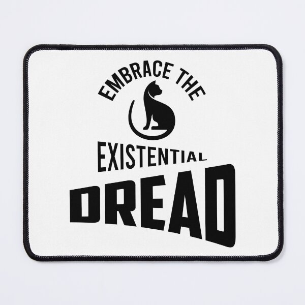 Item preview, Embrace the Existential Dread – Black Cat Dark Humor Design designed and sold by EmeraldeaArt.