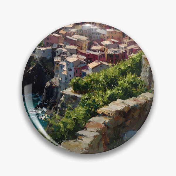 Item preview, Manarola Cinque Terre Italy Terraced Vineyards Coastal Path Ligurian Sea Summer designed and sold by daila70.