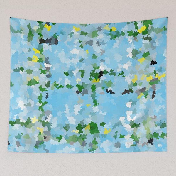 Item preview, Sky Blue Pixelated Abstract Art  designed and sold by PatternTitan.
