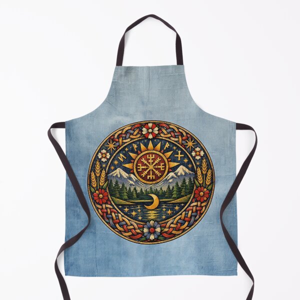 Item preview, Scandinavian–Appalachian Folk Sigil — Sun & Moon Harmony Design designed and sold by MysticOzzy.