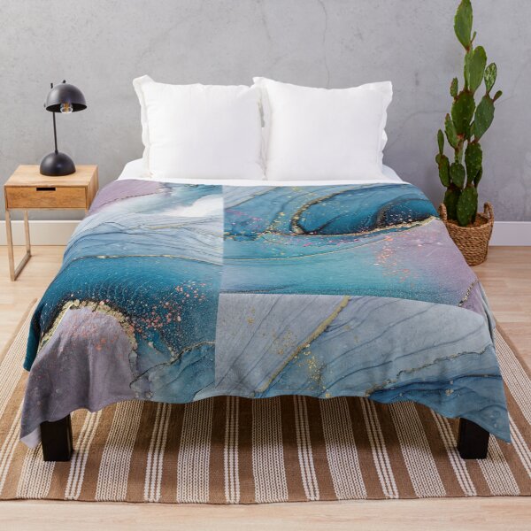 Item preview, Ocean Marble Gold Abstract designed and sold by gluxdesing.