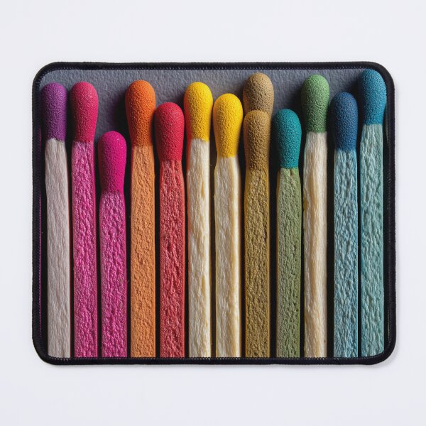 Item preview, Colorful Matchsticks Art – Vibrant Creative Minimalist Design designed and sold by WordPlayStudio.