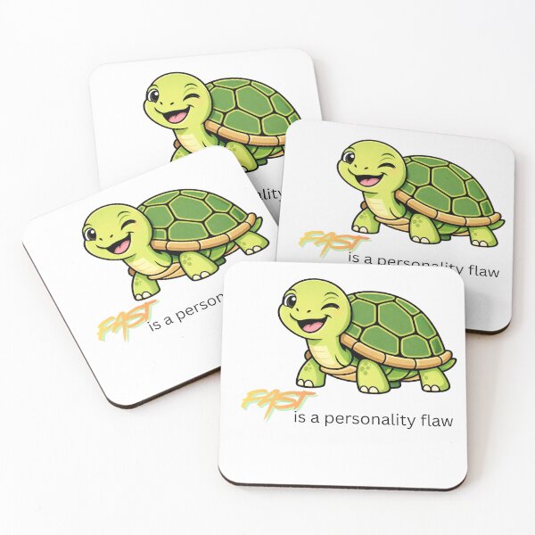 Item preview, Fast Is a Personality Flaw – Funny Tortoise Cartoon Design designed and sold by byrencsi.