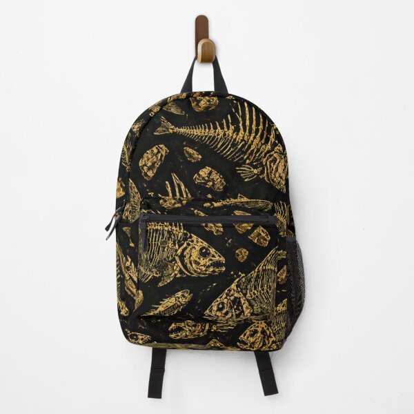 Item preview, Golden Fossil Fish Pattern – Ancient Ocean Luxury designed and sold by ITSimagination.
