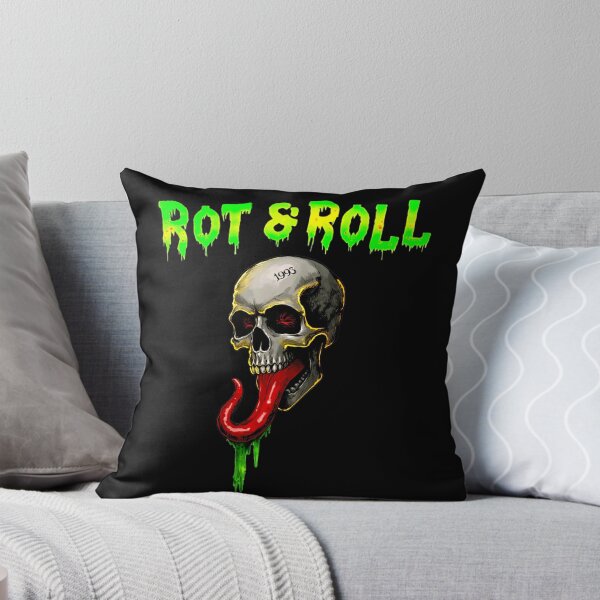 Aperçu de l'œuvre Rot & Roll - Design humoristique punk à tête de mort créée et vendue par LoneTide.