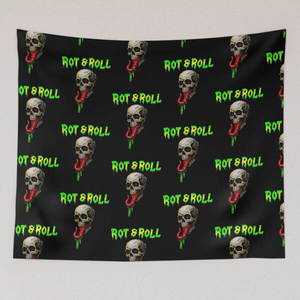 Artikelvorschau, Rot & Roll – Skull Punk Humor Design entworfen und verkauft von LoneTide.