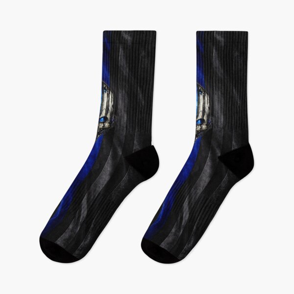 Item preview, Thin Blue Line Skull American Flag Police Design designed and sold by artistwill.