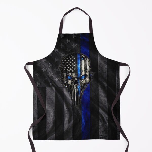 Item preview, Thin Blue Line Skull American Flag Police Design designed and sold by artistwill.